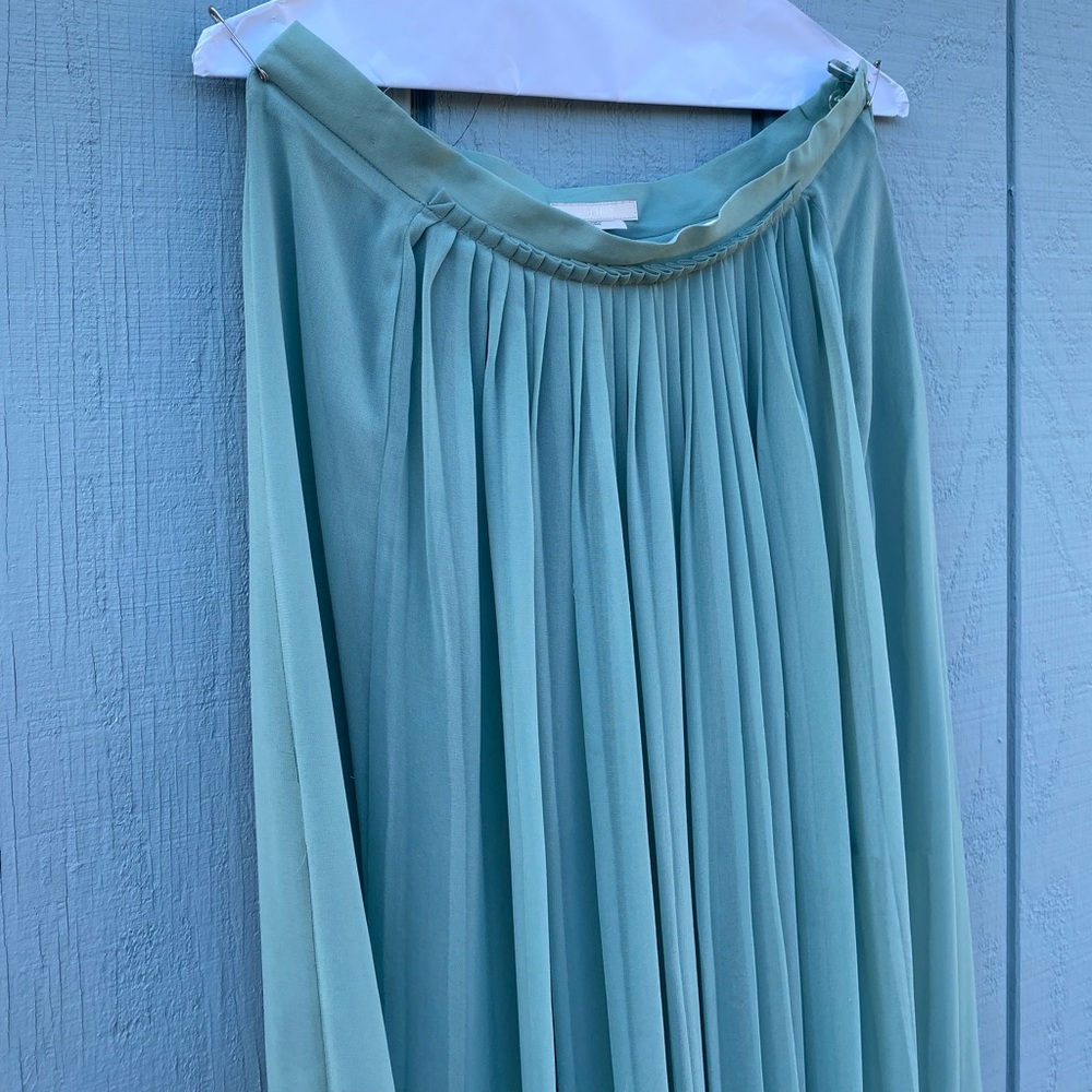 H&M sheer double lined pleated maxi